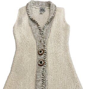 Vintage Curio Grandmacore Cottagecore Sweater Vest Anthropologie Boho Alpaca L